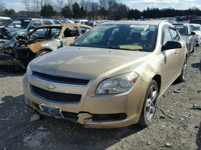 1G1ZG57N88F198989 - 2008 CHEVROLET MALIBU LS Dorado foto 2