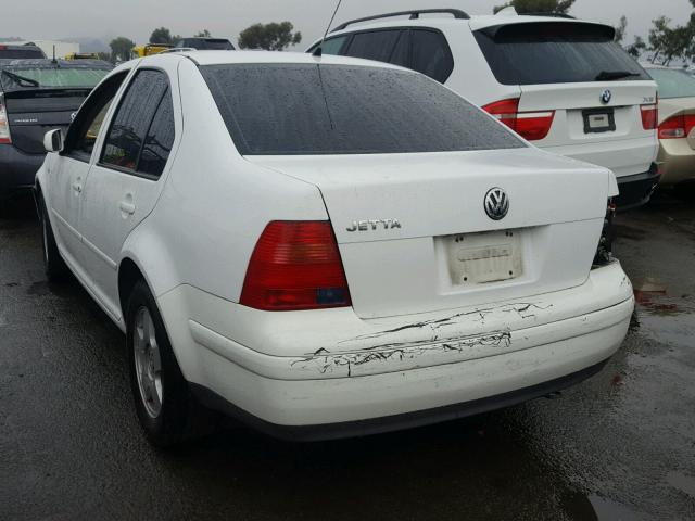 3VWSK69M12M122892 - 2002 VOLKSWAGEN JETTA GLS WHITE photo 3