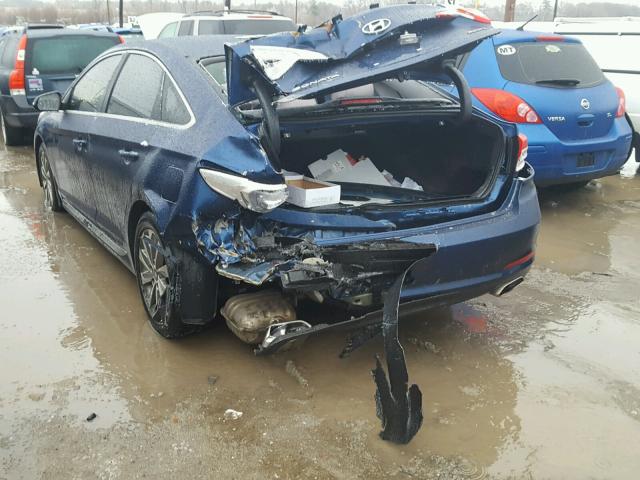 5NPE34AF2FH189110 - 2015 HYUNDAI SONATA SPO BLUE photo 9