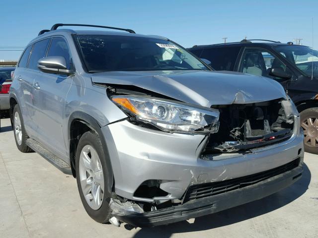 5TDYKRFH6ES020367 - 2014 TOYOTA HIGHLANDER SILVER photo 1