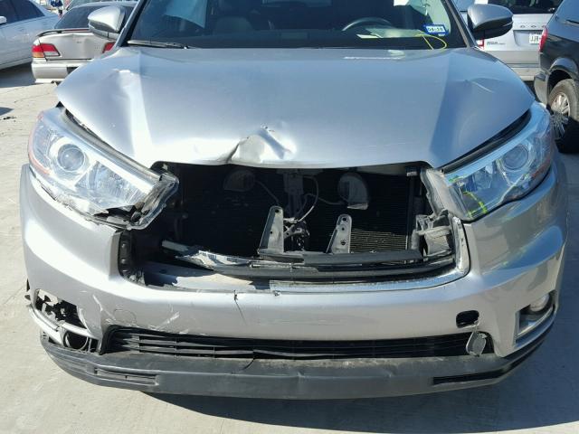 5TDYKRFH6ES020367 - 2014 TOYOTA HIGHLANDER SILVER photo 9