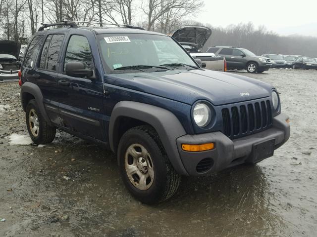 1J4GL48KX4W248580 - 2004 JEEP LIBERTY SP BLUE photo 1