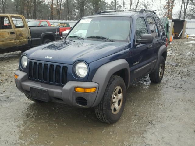 1J4GL48KX4W248580 - 2004 JEEP LIBERTY SP BLUE photo 9