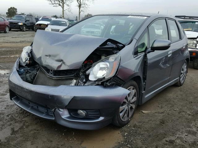 JHMGE8H59DC033645 - 2013 HONDA FIT SPORT GRAY photo 2