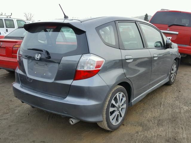 JHMGE8H59DC033645 - 2013 HONDA FIT SPORT GRAY photo 4