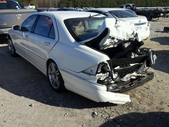 WDBNG70J36A475159 - 2006 MERCEDES-BENZ S 430 WHITE photo 3