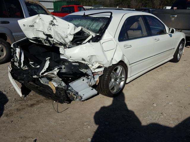 WDBNG70J36A475159 - 2006 MERCEDES-BENZ S 430 WHITE photo 4