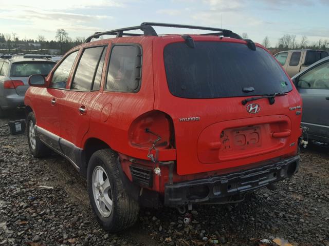 KM8SC73E63U494373 - 2003 HYUNDAI SANTA FE G RED photo 3