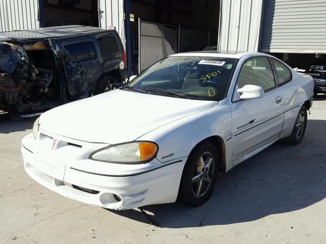 1G2NW12E21M594415 - 2001 PONTIAC GRAND AM G WHITE photo 2