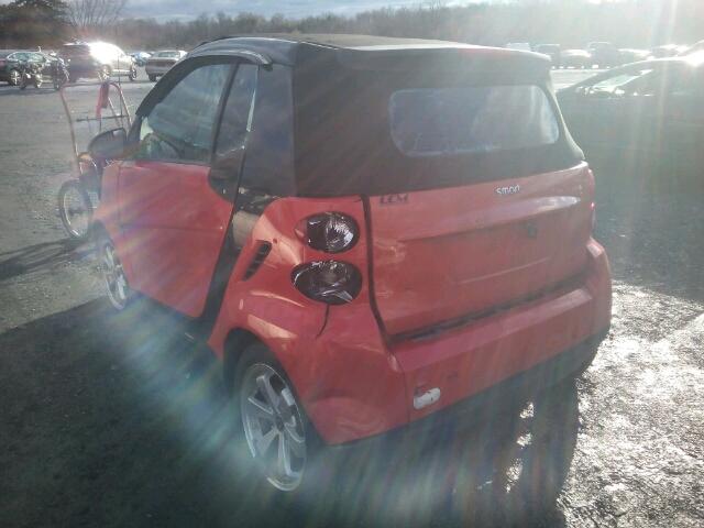 WMEEK31X18K140802 - 2008 SMART FORTWO PAS 红色 照片 3