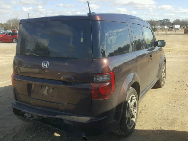 5J6YH18998L003746 - 2008 HONDA ELEMENT SC BROWN photo 4