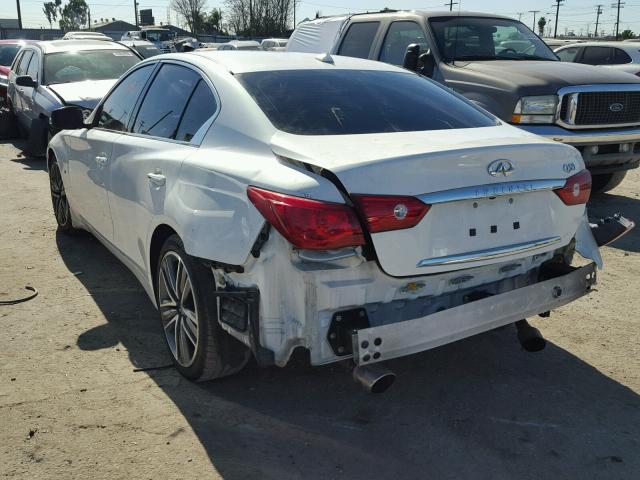 JN1BV7AP7FM330303 - 2015 INFINITI Q50 BASE WHITE photo 3