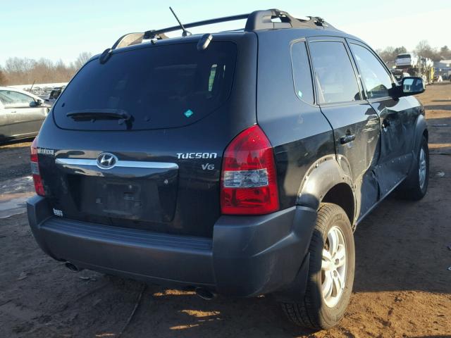 KM8JN12D57U626458 - 2007 HYUNDAI TUCSON SE BLACK photo 4