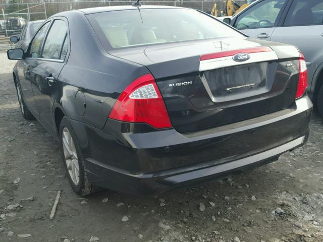 3FAHP0JA5BR241034 - 2011 FORD FUSION SEL BLACK photo 3