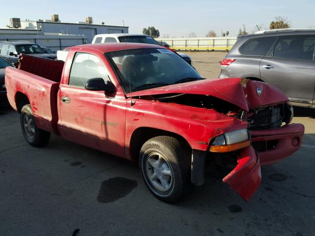 1B7FL26P3WS622316 - 1998 DODGE DAKOTA RED photo 1