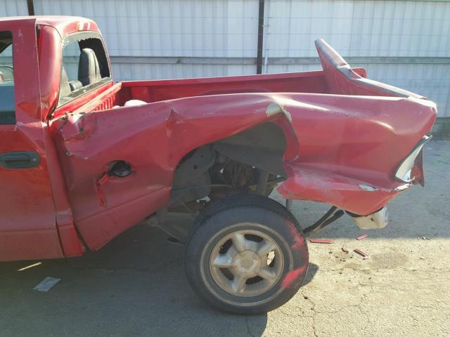 1B7FL26P3WS622316 - 1998 DODGE DAKOTA RED photo 10