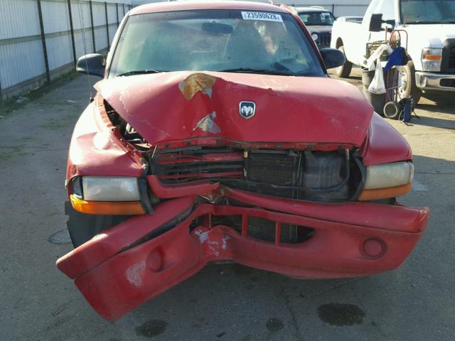 1B7FL26P3WS622316 - 1998 DODGE DAKOTA RED photo 9