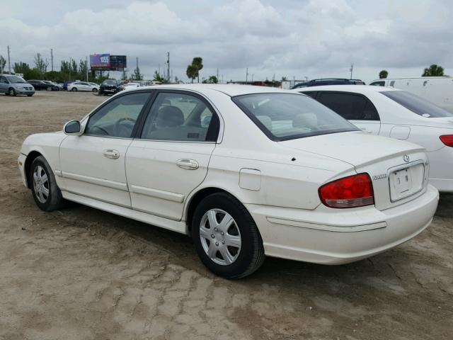 KMHWF25S34A063717 - 2004 HYUNDAI SONATA GL WHITE photo 3