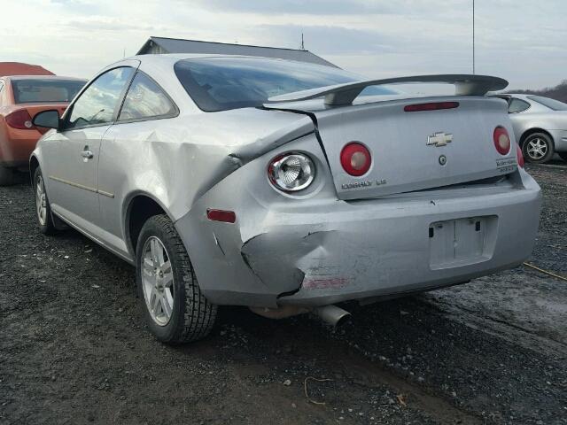 1G1AL12F257574433 - 2005 CHEVROLET COBALT LS SILVER photo 3