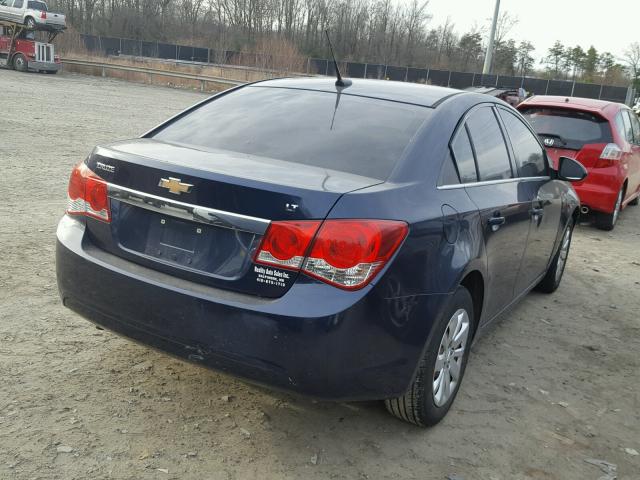 1G1PF5S96B7112343 - 2011 CHEVROLET CRUZE LT BLUE photo 4