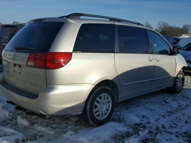 5TDZA23C55S342845 - 2005 TOYOTA SIENNA CE SILVER photo 4