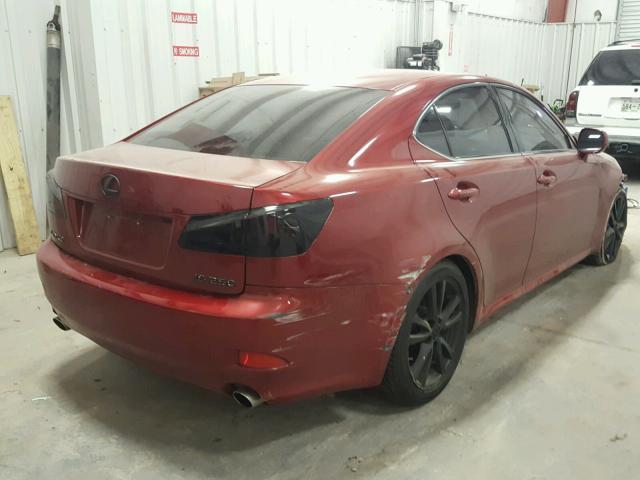 JTHBK262862004428 - 2006 LEXUS IS 250 MAROON photo 4