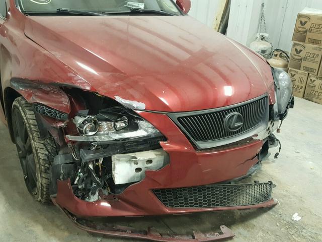 JTHBK262862004428 - 2006 LEXUS IS 250 MAROON photo 9