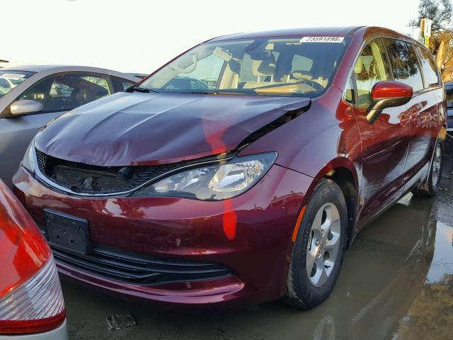 2C4RC1CG7HR571970 - 2017 CHRYSLER PACIFICA L RED photo 2