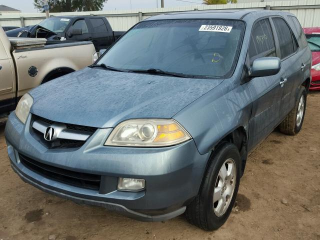 2HNYD18216H545030 - 2006 ACURA MDX BLUE photo 2