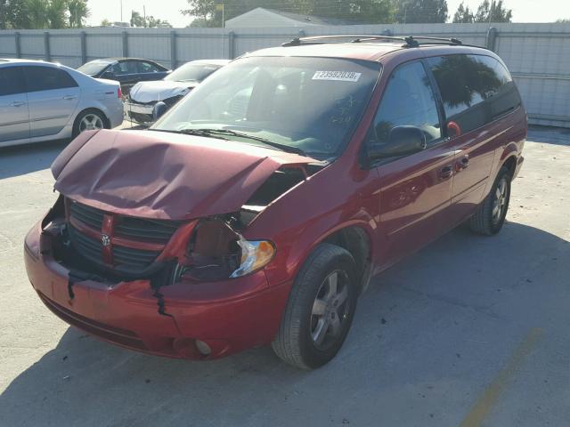 2D4GP44L75R178509 - 2005 DODGE GRAND CARA RED photo 2