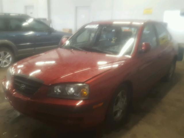 KMHDN46DX5U960166 - 2005 HYUNDAI ELANTRA GL RED photo 2