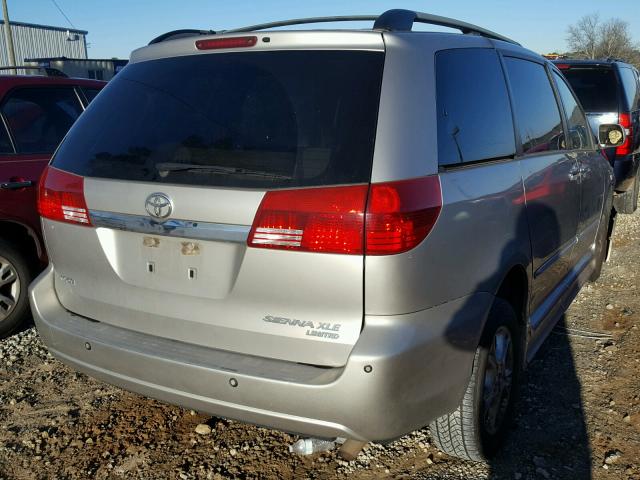 5TDZA22C35S360942 - 2005 TOYOTA SIENNA XLE SILVER photo 4