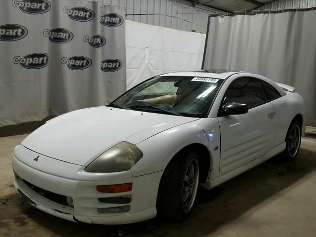 4A3AC54L9YE002418 - 2000 MITSUBISHI ECLIPSE GT WHITE photo 2