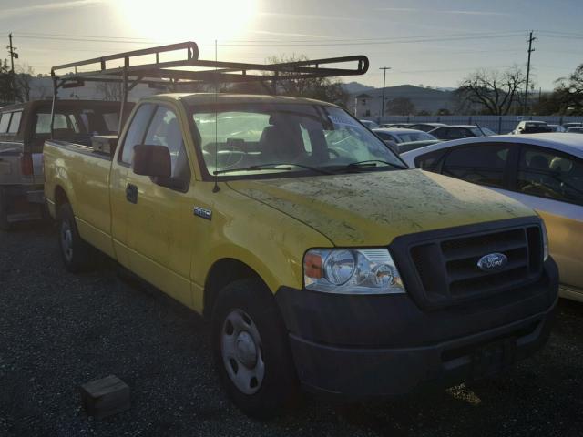 1FTRF12267KC83710 - 2007 FORD F150 YELLOW photo 1