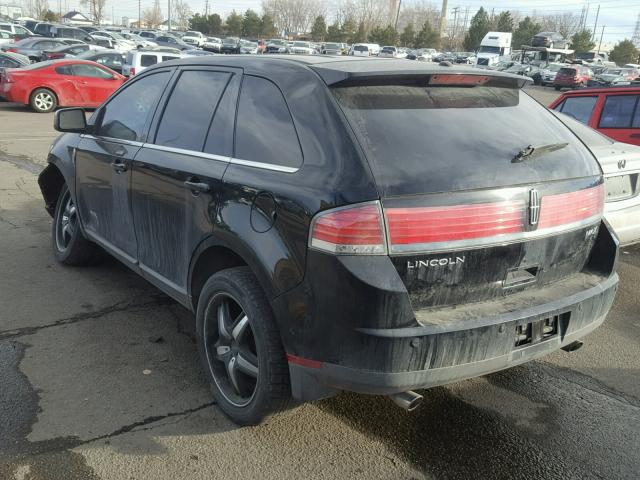 2LMDU68CX8BJ12855 - 2008 LINCOLN MKX BLACK photo 3