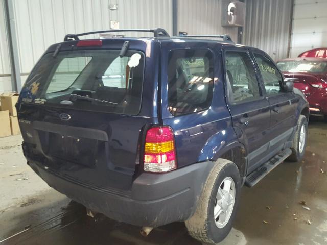 1FMYU92154DA09076 - 2004 FORD ESCAPE XLS BLUE photo 4