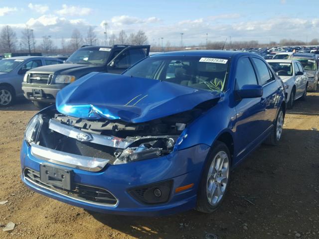 3FAHP0HA2BR127885 - 2011 FORD FUSION SE BLUE photo 2