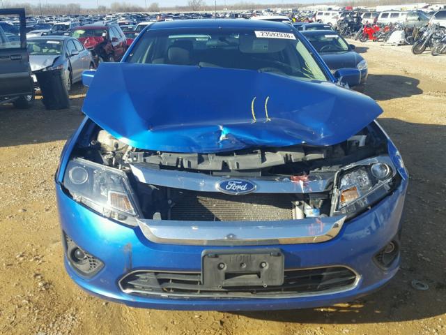 3FAHP0HA2BR127885 - 2011 FORD FUSION SE BLUE photo 7