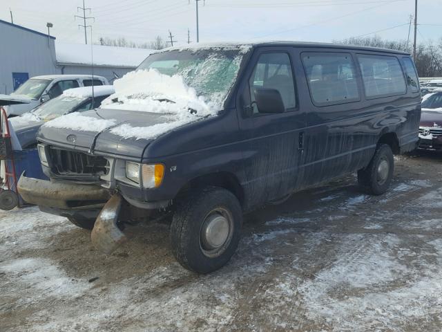 1FBSS31L82HB34308 - 2002 FORD ECONOLINE BLUE photo 2