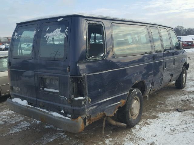 1FBSS31L82HB34308 - 2002 FORD ECONOLINE BLUE photo 4