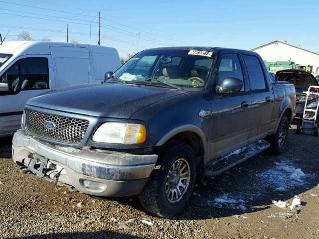 1FTRW08L02KA94778 - 2002 FORD F150 SUPER BLUE photo 2