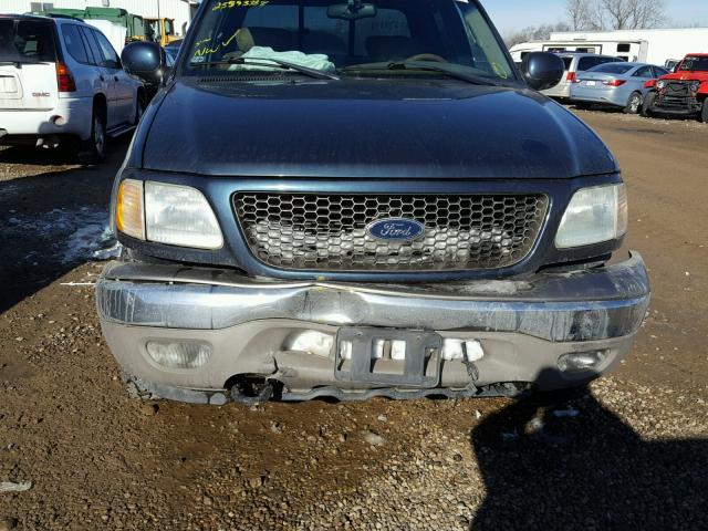 1FTRW08L02KA94778 - 2002 FORD F150 SUPER BLUE photo 9