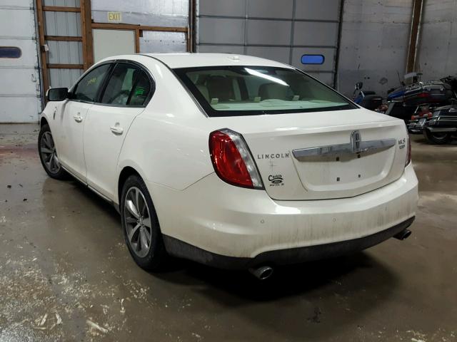 1LNHM94R19G605956 - 2009 LINCOLN MKS WHITE photo 3