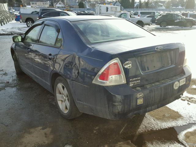 3FAHP07126R107059 - 2006 FORD FUSION SE BLUE photo 3