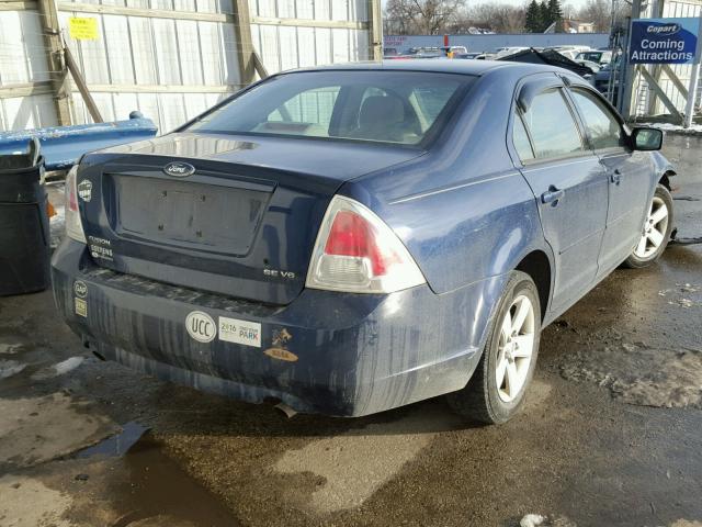 3FAHP07126R107059 - 2006 FORD FUSION SE BLUE photo 4