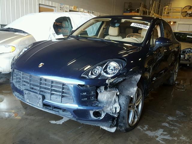 WP1AB2A5XFLB69808 - 2015 PORSCHE MACAN S BLUE photo 2