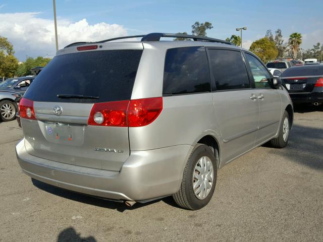 5TDZA23C96S412736 - 2006 TOYOTA SIENNA CE GRAY photo 4