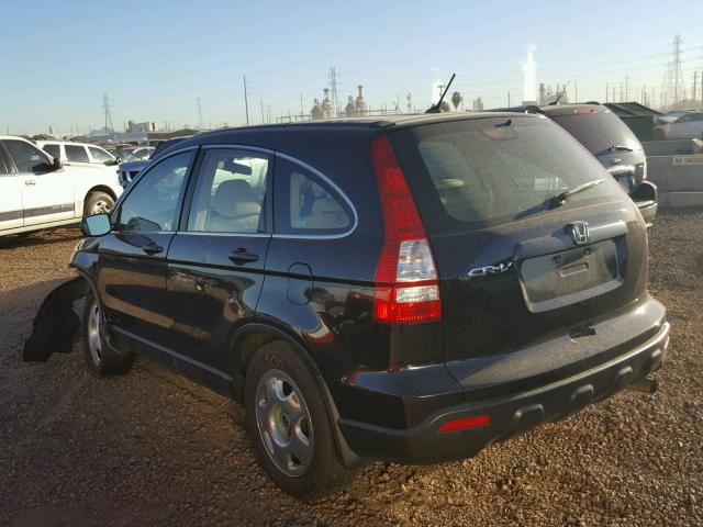 5J6RE48347L018034 - 2007 HONDA CR-V LX BLACK photo 3