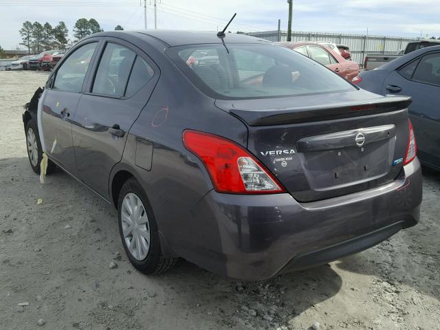 3N1CN7AP1FL834571 - 2015 NISSAN VERSA S GRAY photo 3