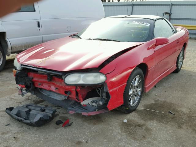 2G1FP22K722133090 - 2002 CHEVROLET CAMARO RED photo 2